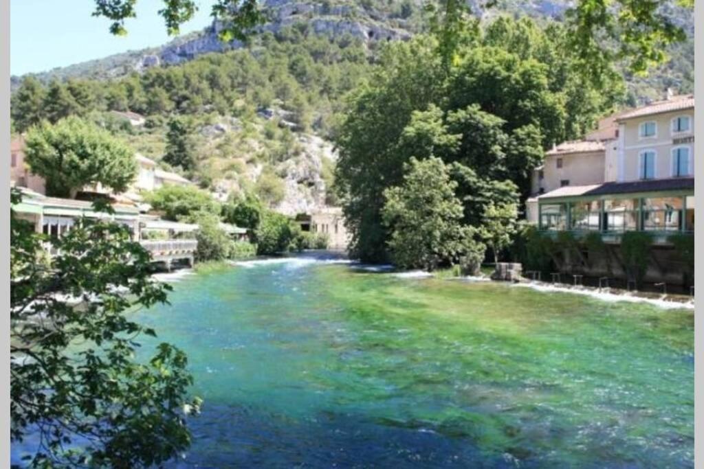 Vue Panoramique Sur Le Chateau,Montagne Et Grottes Fontaine-de-Vaucluse Exterior foto